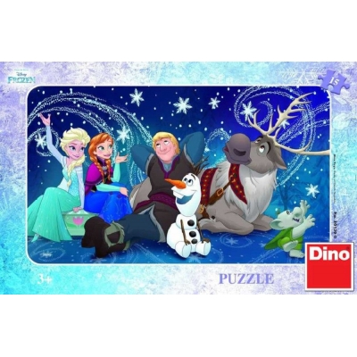 DINO Puzzle Sněhové vločky Frozen 25x15,5cm 15 dílků v krabici