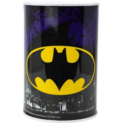 Pokladnička válec Batman 10x15cm dětská kasička kovová