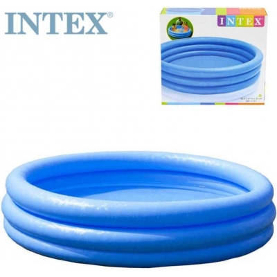 INTEX Bazén kruhový nafukovací Crystal 114x25cm 3 komory modrý 59419