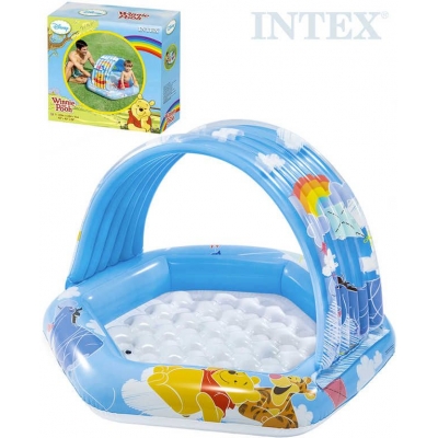 INTEX Baby bazének Medvídek Pú se stříškou 109x102x71cm brouzdaliště 58415