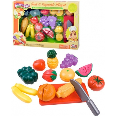 Krájecí zelenina a ovoce na suchý zip kuchyňský set s doplňky plast