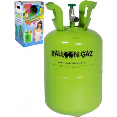 BalloonGaz Helium 250l jednorázové na plnění až 30ks latexových balónků 23cm