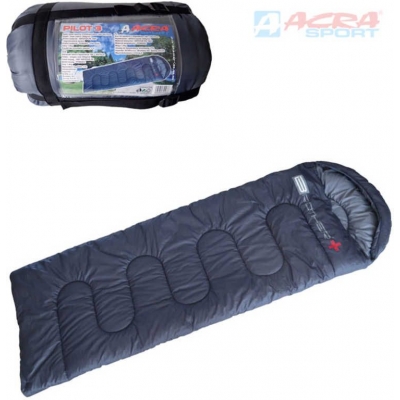 ACRA Pytel spací dekový (spacák) s podhlavníkem 220x75cm šedý SPP3