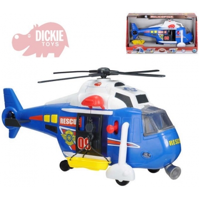 DICKIE Vrtulnik záchranářský 41 cm SVĚTLO ZVUK Na baterie