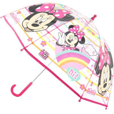 Deštník dětský Disney Minnie Mouse 70x70x64cm průhledný manuální