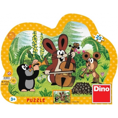 DINO Hra Puzzle Krtek muzikant (Krteček) 25 dílků v krabici